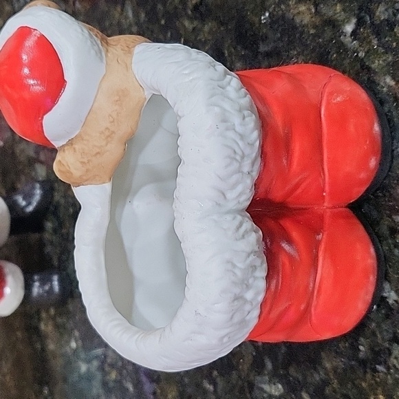 House of Lloyd Teddy Bear Santa Boots Figure Vtg 1988 Christmas Planter Candy - Picture 6 of 6